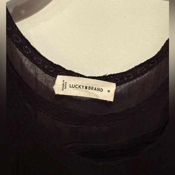 NWT Lucky Brand Black Lace Detail Sleeveless Dress - Picture 3 of 6